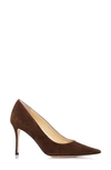 Marion Parke Classic Pointed Toe Pump In Chocolate