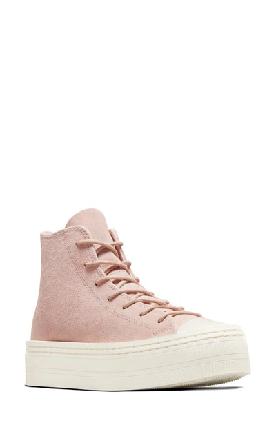 Converse Women's Chuck Taylor All Star Modern Lift Suede Platform Sneakers In Pink Sage/ Pink Sage/ Egret
