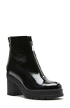 La Canadienne Penn Patent Platform Bootie In Black Crinkle Patent