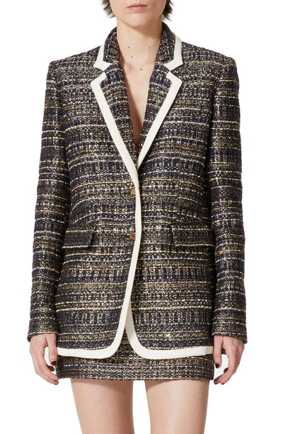 Valentino Tweed Party Single-breasted Blazer In Default Title