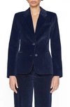 Frame Stretch Cotton Corduroy Blazer In Navy