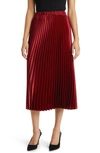 ANNE KLEIN PLEATED SATIN SKIRT