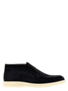 Santoni Mens Navy Detroit Chunky-sole Suede Loafers In Blue