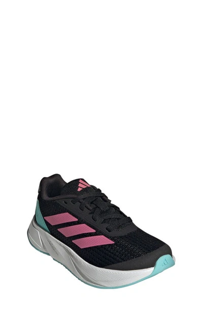 Adidas Originals Adidas Big Kids' Duramo Sl Stretch Lace Running Shoes In Core Black/pink Fusion/cloud White