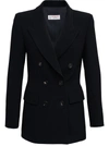 Alberto Biani Velvet-effect Double-breasted Blazer In Black
