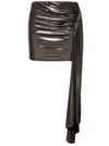 Blumarine Gonna Drappeggiata Argento Metallizzato In Metallic