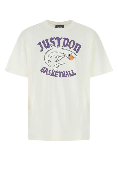 Just Don Cotton Printed T-shirt In White