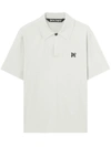 PALM ANGELS PALM ANGELS MONOGRAM-EMBROIDERED COTTON POLO SHIRT