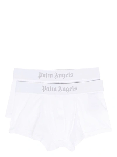 Palm Angels Two-pack Logo-waist Boxers In White