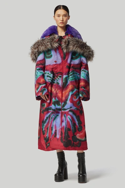 Altuzarra Fall Winter 23 'apollo' Coat In Syrah Rorschach