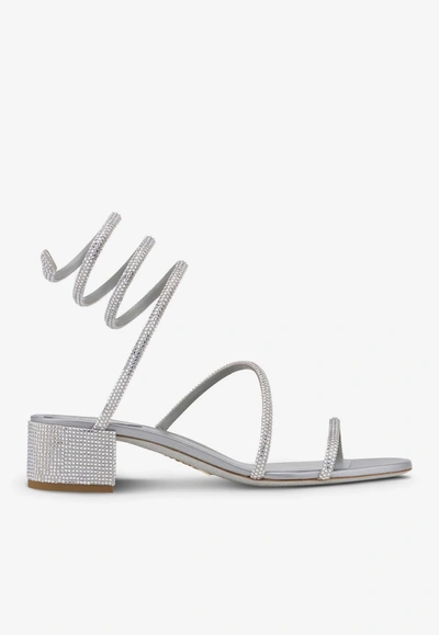 René Caovilla Embellished Cleo Sandals 35 In Gray