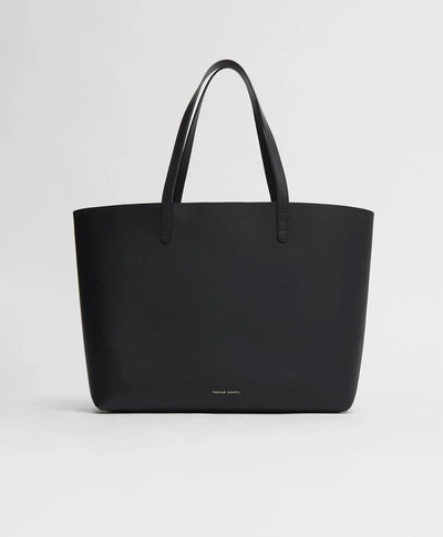 Mansur Gavriel Large Tote In Black/ballerina