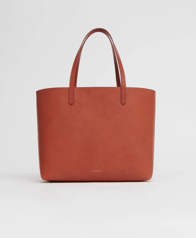 Mansur Gavriel Large Tote In Brandy/lime