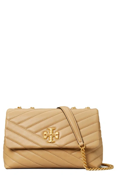 Kira Chevron Small Hobo Bag - Tory Burch - Sand Piper - Leather