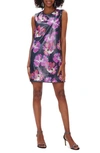 DIANE VON FURSTENBERG ANARA FLORAL SEQUIN SLEEVELESS SHIFT DRESS