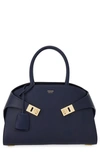 Ferragamo Salvatore  Hug Small Tote Bag In Midnight