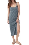 Shop O'neill Seashore Rib Space Dye Dress In Slate