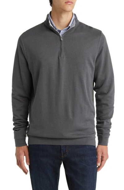 Peter Millar Men's Crown Comfort Quarter-zip Sweater In Iron