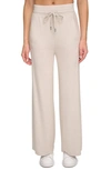 Andrew Marc Sport Hacci Wide Leg Drawstring Pants In Twine