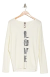 Go Couture Spring V-neck Long Sleeve Pullover In Black Print 1