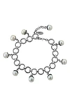 Samuel B. Freshwater Pearl Charm Bracelet In White