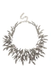 Eye Candy Los Angeles Silver Fall Statement Necklace In Silver