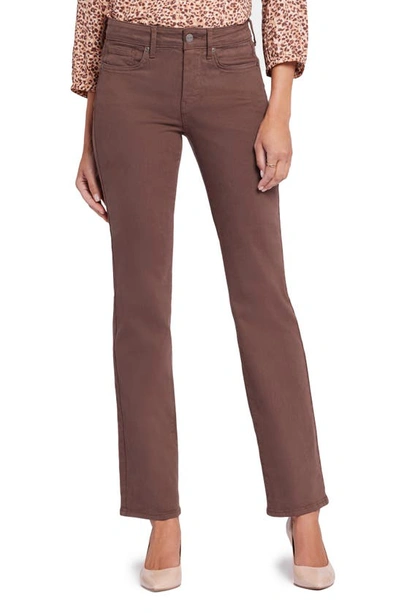 Nydj Marilyn Straight Leg Jeans In Brown