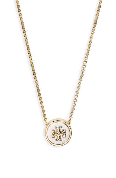 Tory Burch Kira Pendant Necklace In Tory Gold/tory Silver