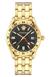 Versace Greca Time Gmt Watch In Gold