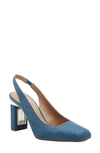 Katy Perry Women's The Hollow Heel Sling Back Women's Shoes In Blue Denim