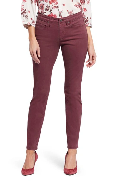 Nydj Sheri Slim Ankle Jeans In Dark Cherry