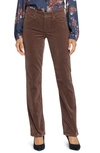 Nydj Marilyn Corduroy Straight Leg Pants In Mink
