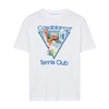 Casablanca White Crewneck T-shirt With Logo On The Front In Cotton Man In La_joueuse