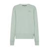 Acne Studios Fairah Face Patch Oversize Cotton Sweatshirt In Soft_green