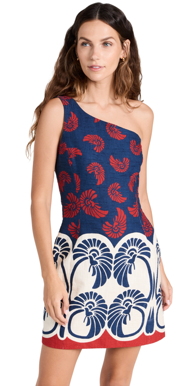 La Doublej Bold Shoulder Mini Dress In Pigmy Palm