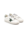 GOLDEN GOOSE WHITE OLD SCHOOL LEATHER SNEAKERS
