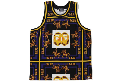 Pre-owned Bape Double Ape Head Basketball Tank Top Black