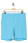 Callaway Golf 9" Flat Front Shorts In Blue Grotto