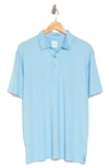 Callaway Golf Fine Line Stripe Polo In Blue Grotto