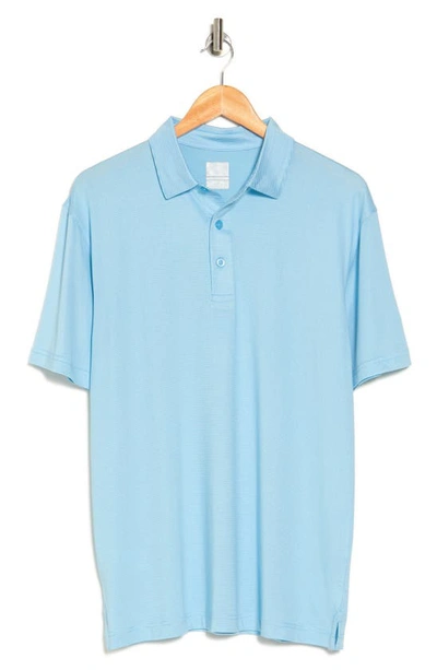 Callaway Golf Fine Line Stripe Polo In Blue Grotto