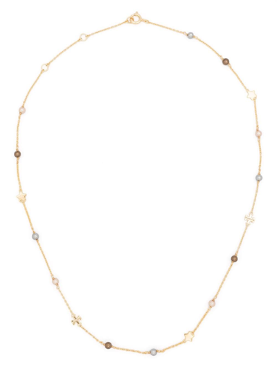 Tory Burch Kira Charm Necklace In Gold