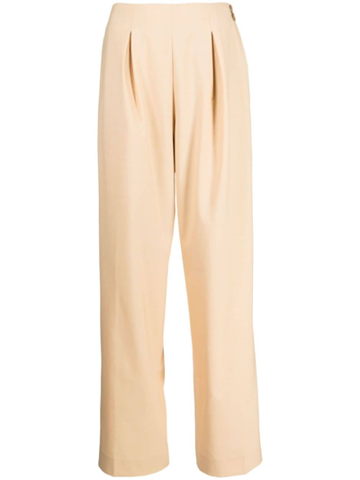 Rejina Pyo Reine Pleated Tailored Trousers In Brown
