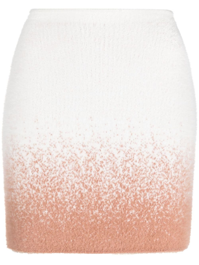 Ottolinger Gradient-effect Knitted Miniskirt In White