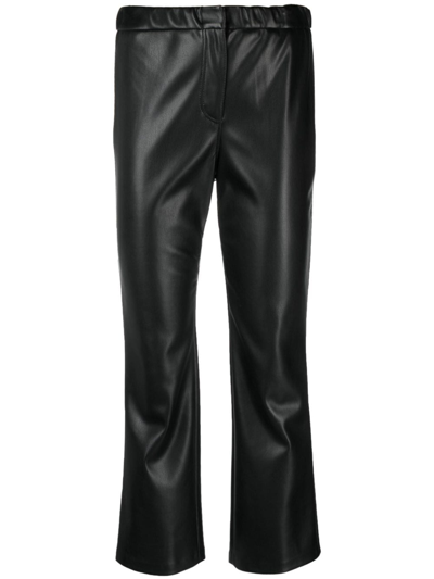Semicouture Elasticated-waistband Cropped Trousers In Black