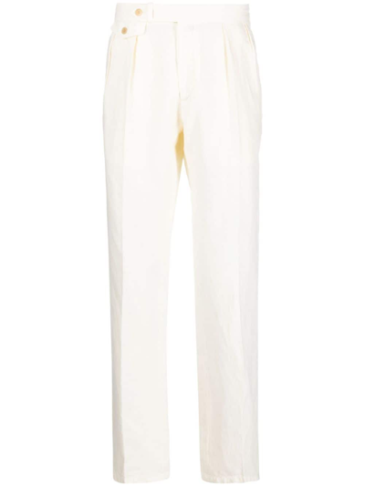 Polo Ralph Lauren Pleat-detailing Tailored Trousers In Neutrals