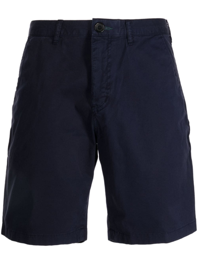 Ps By Paul Smith Logo-patch Chino Shorts In Blue