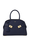 FERRAGAMO HUG LEATHER TOTE BAG