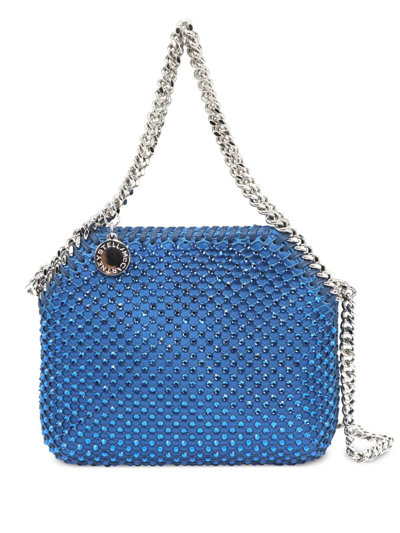 Stella Mccartney Falabella Mini Crystal Shoulder Bag In 4500 Cobalt