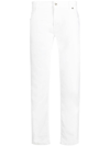 Eleventy Low-rise Straight-leg Jeans In White