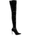 Le Silla Eva Thigh-length Leather Boots In Black